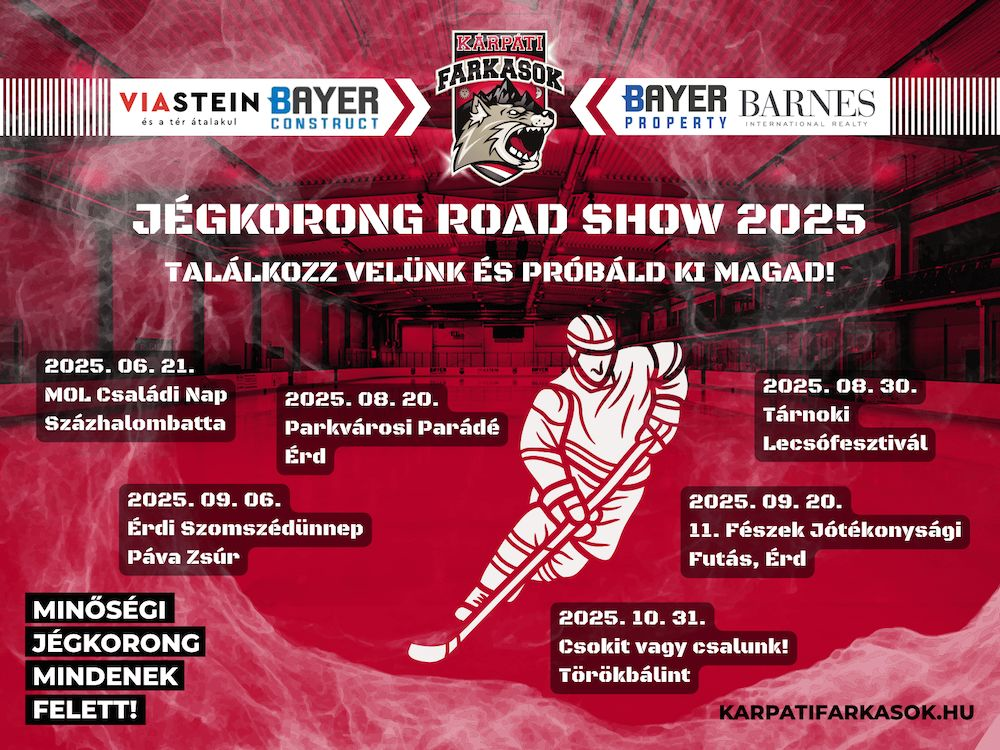 Hamarosan folytatódik a Kárpáti Farkasok Jégkorong Road Show