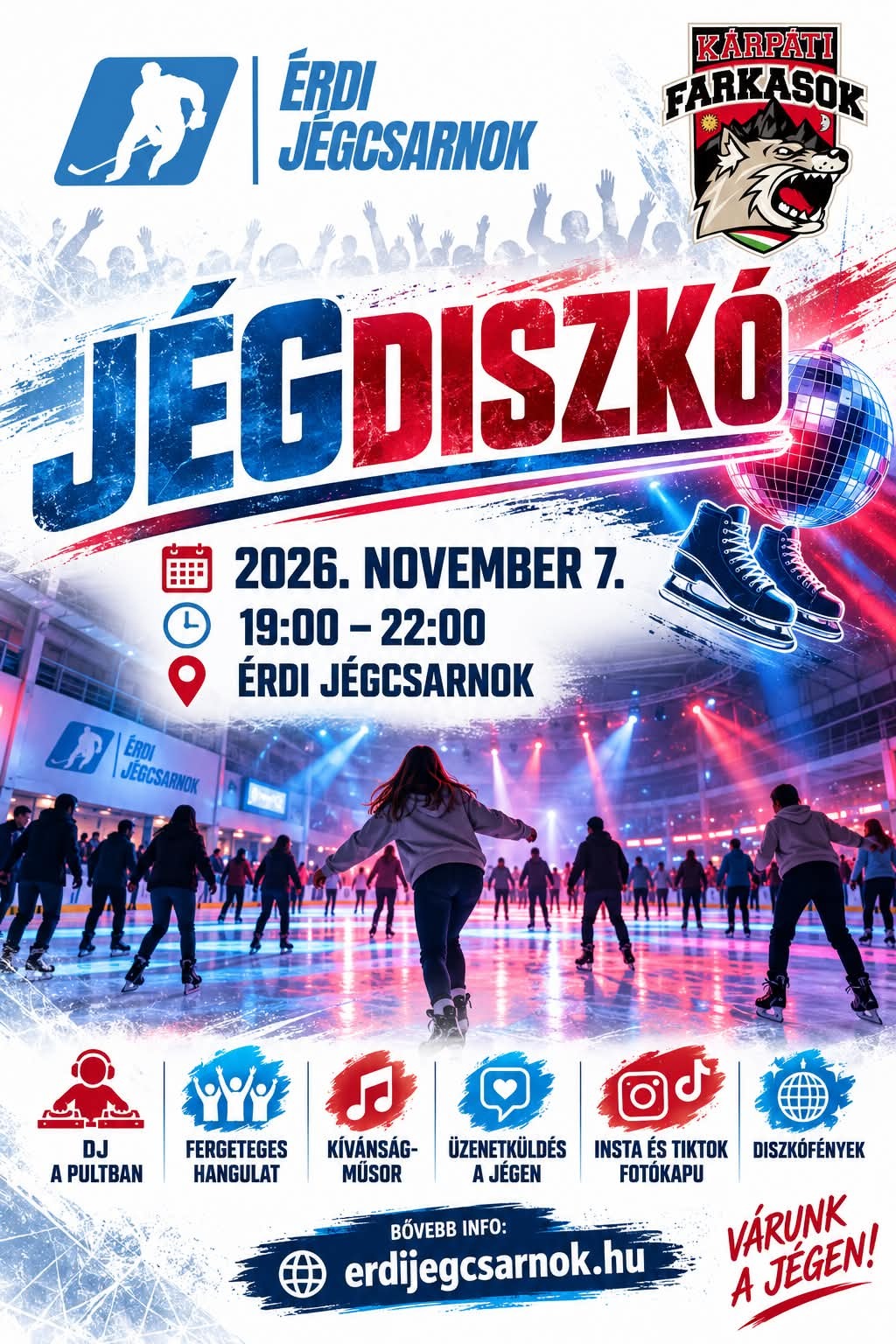 Fergeteges Jégdiszkó az Érdi Jégcsarnokban!