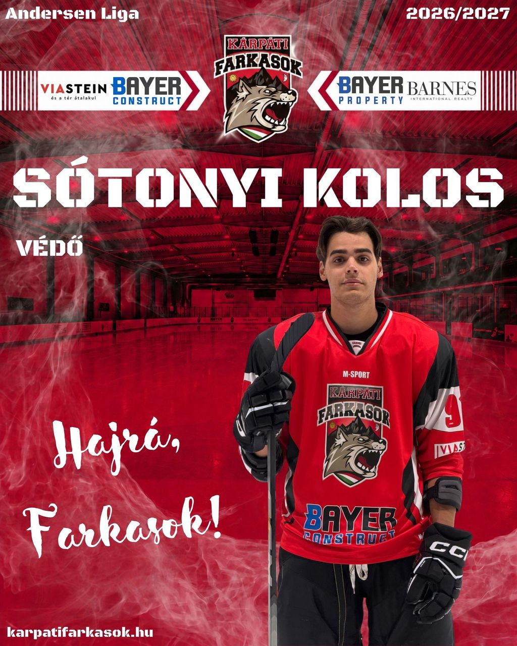 Sótonyi Kolos is Kárpáti Farkasok szerelésben látható az Andersen Ligában