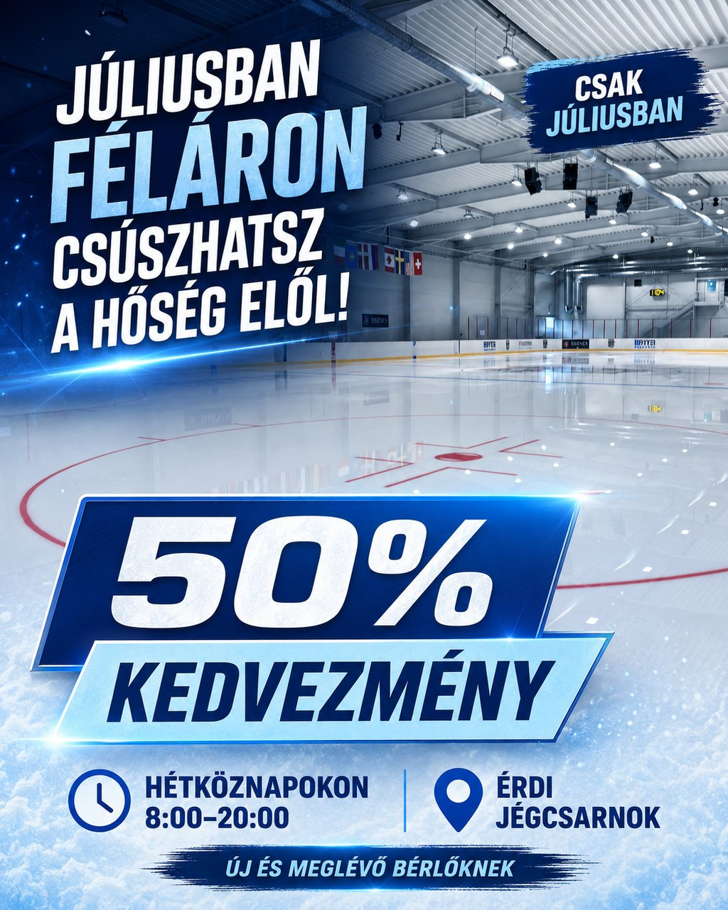 Júliusban féláron csúszhatsz a hőség elől!