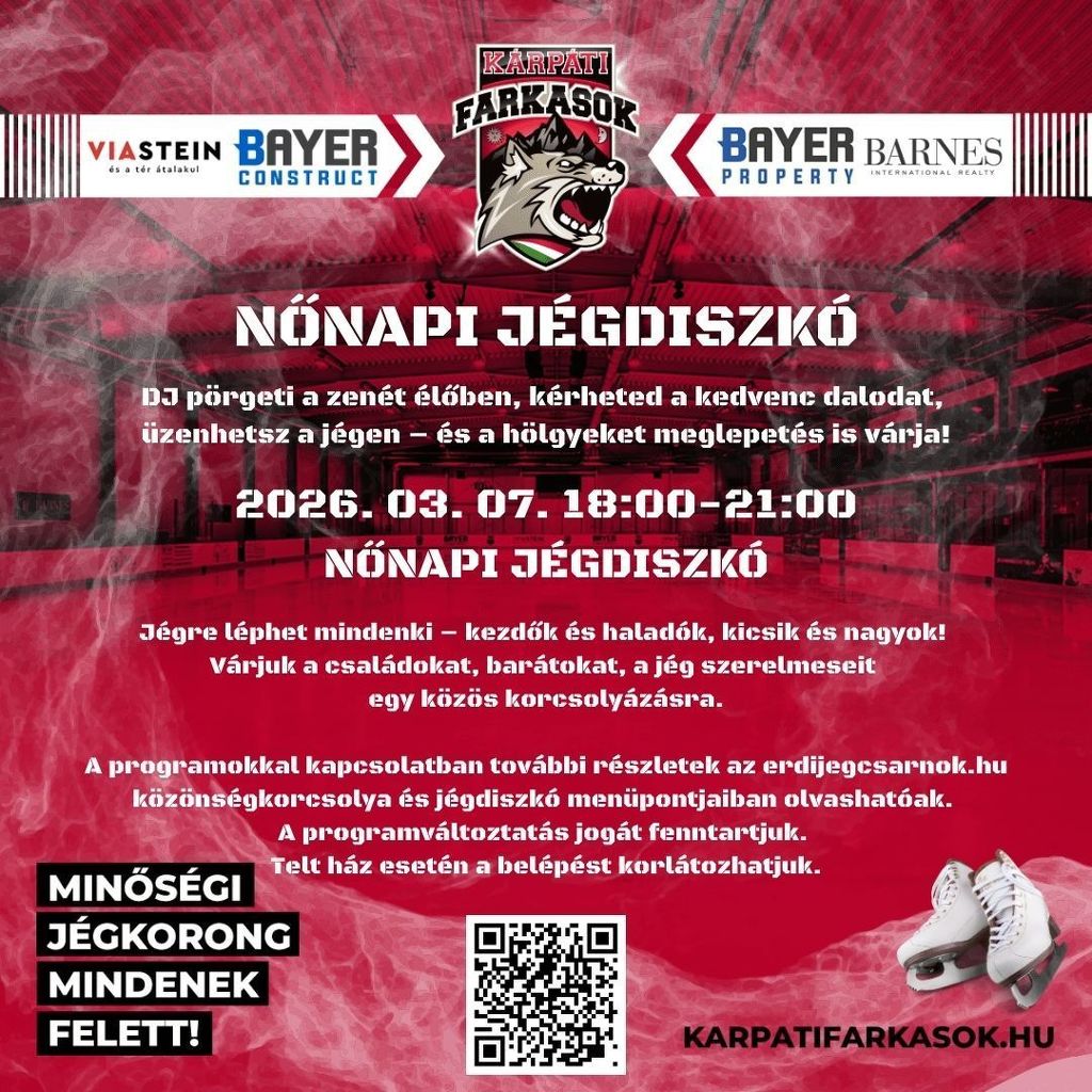 Nőnapi Jégdiszkó az Érdi Jégcsarnokban