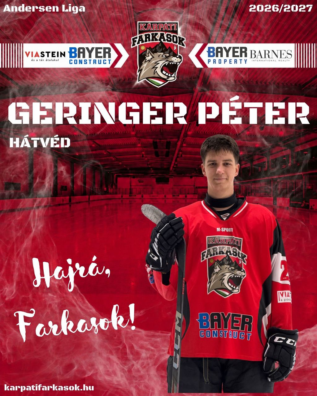 Geringer Péter, Andersen Liga-csapatunk fiatal hátvédje